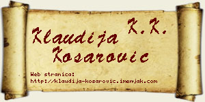 Klaudija Košarović vizit kartica